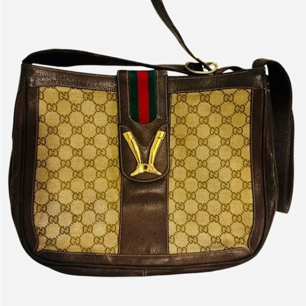 Gucci Brown and Gold Shoulder Bag - Picture 6 of 15